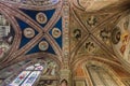 Frescoes on the ceiling of Basilica of Santa Croce in Florence, Royalty Free Stock Photo